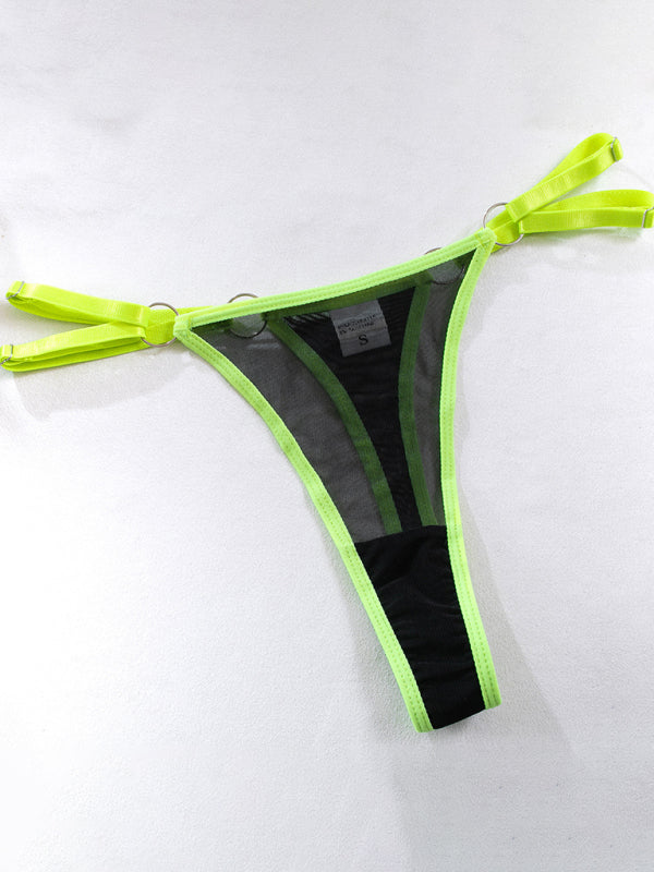 Ensemble de lingerie tissée, sensuel et de conception personnelle, légèrement élastique 
