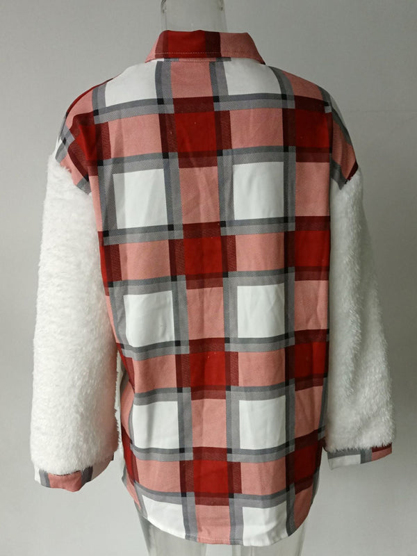 Women’s Leopard Fleece Button-Up Jacket