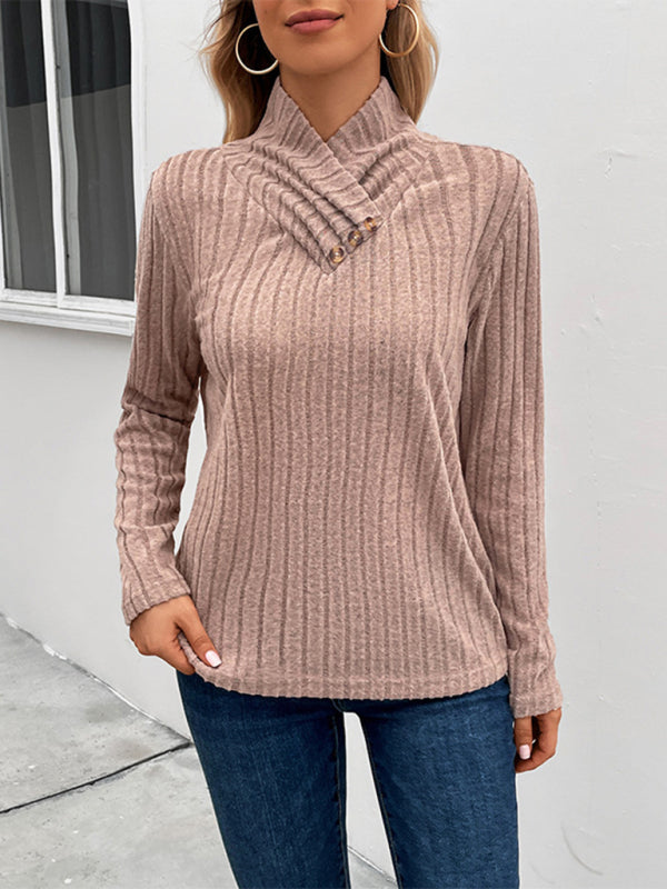 New women's long sleeve turtleneck sweater - Closther