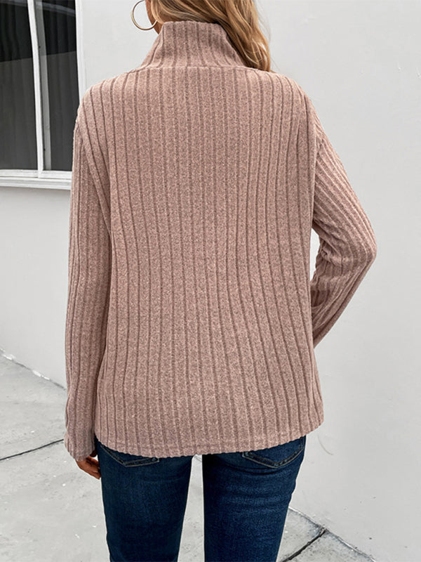 New women's long sleeve turtleneck sweater - Closther