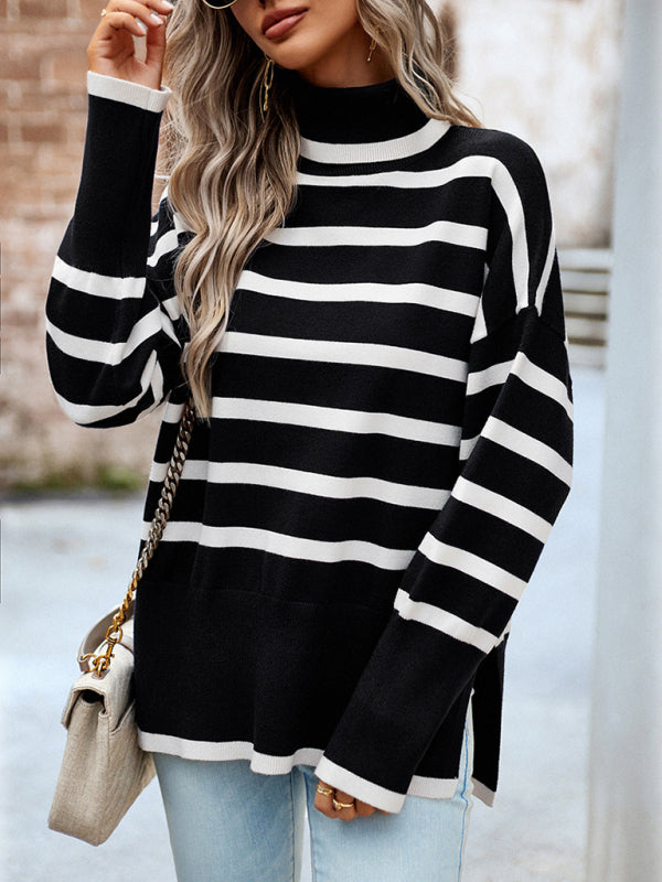 Women's new casual round neck long sleeve knitted sweater - Closther