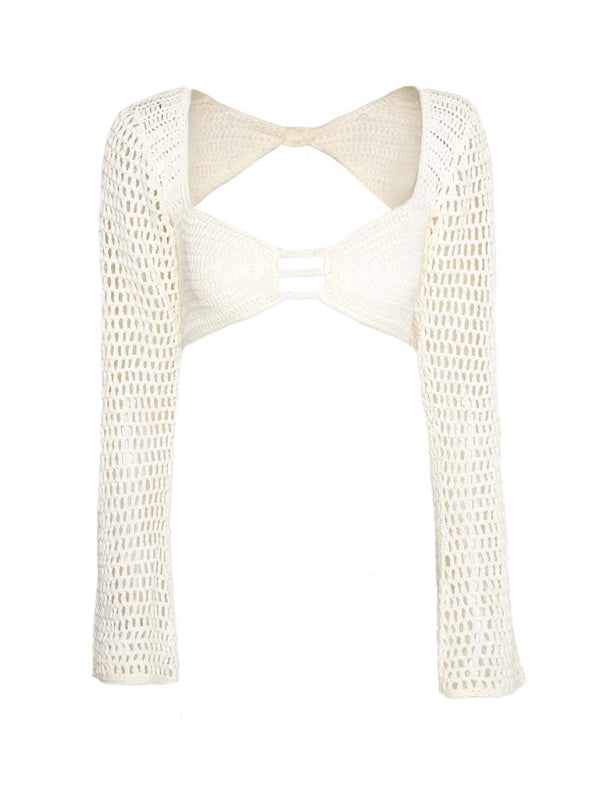 Ensemble jupe longue maxi à manches longues en maille pour femme 