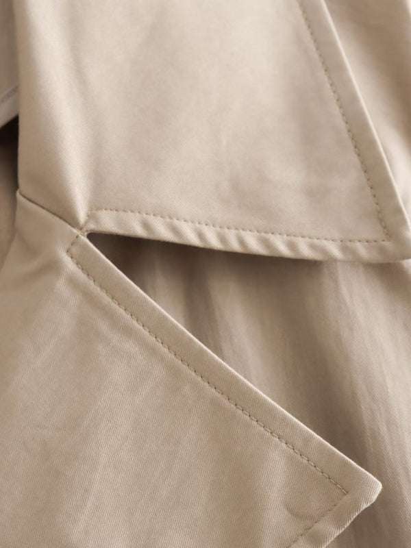 Neue, schmal geschnittene, langärmelige, kurze, lässige Windjacke für Damen mit zweireihigem Knopfverschluss 