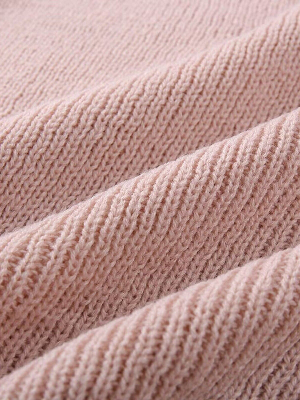 Lässiger, lockerer, einfarbiger Rollkragenpullover für Damen 