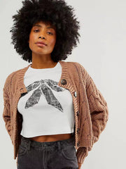 Neues Damen-T-Shirt mit Schleifenprint zum Valentinstag, Kurzarm, schmal geschnitten, Streetwear-Style, Hot Girl Fashion 