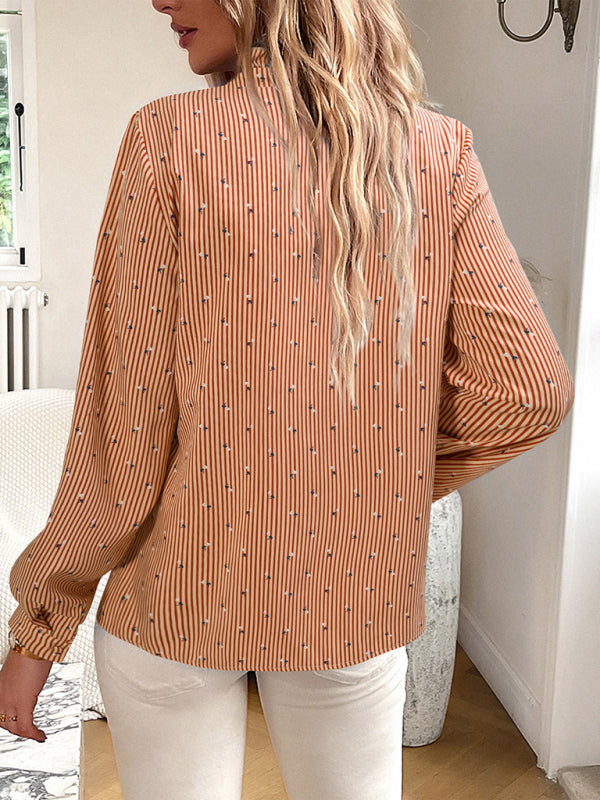 Elegante, gestreifte Langarmbluse für Damen, ideal für den Alltag. 