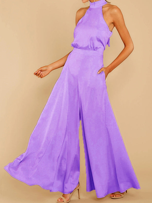 Neuer Damen-Jumpsuit mit schulterfreiem Schnitt, hohem Bund und weitem Bein 