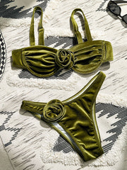 Bikini rétro sexy à fleurs 3D, nouveau modèle 