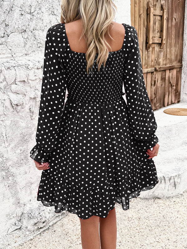 Neues, lässiges Polka-Dot-Kleid für Frühling und Sommer 