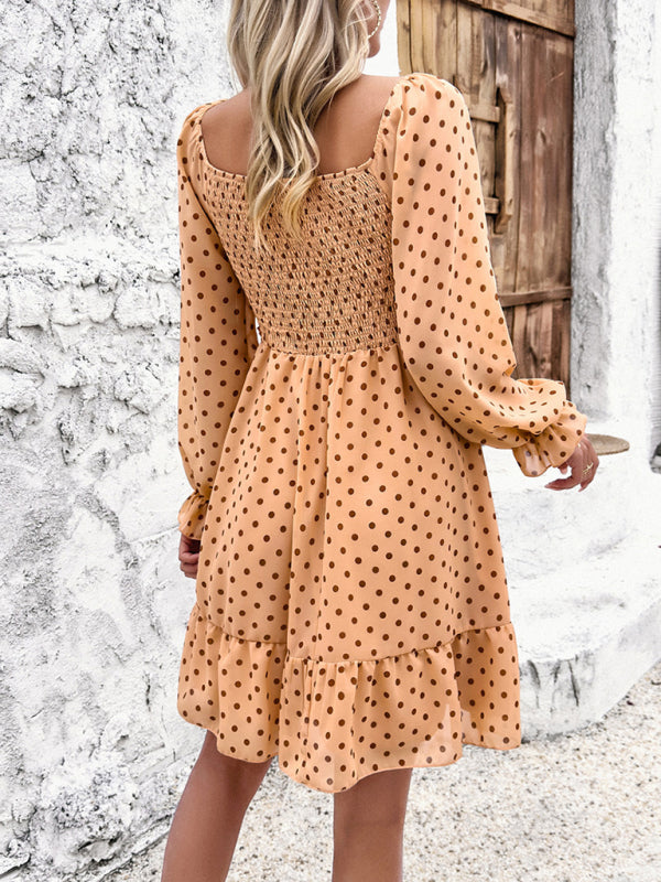 Neues, lässiges Polka-Dot-Kleid für Frühling und Sommer 