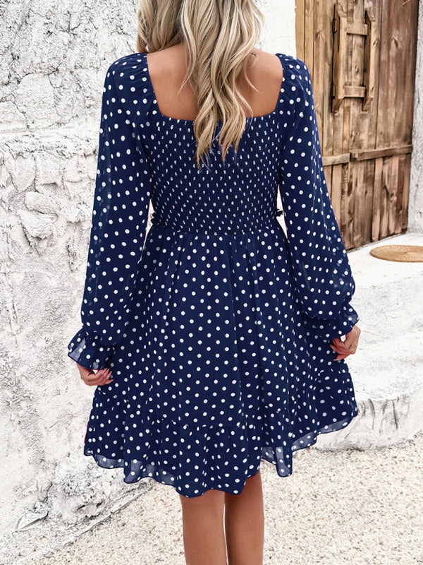 Neues, lässiges Polka-Dot-Kleid für Frühling und Sommer 