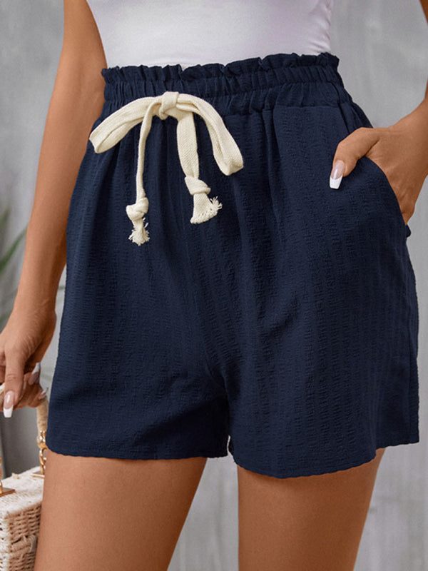 Neue lässige Shorts mit elastischem Bund und Bindeband 