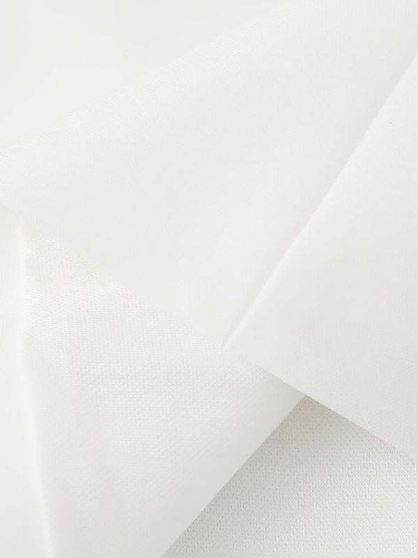 Modisches, kurzes, weißes Trägerkleid mit Spitzeneinsatz für Damen 