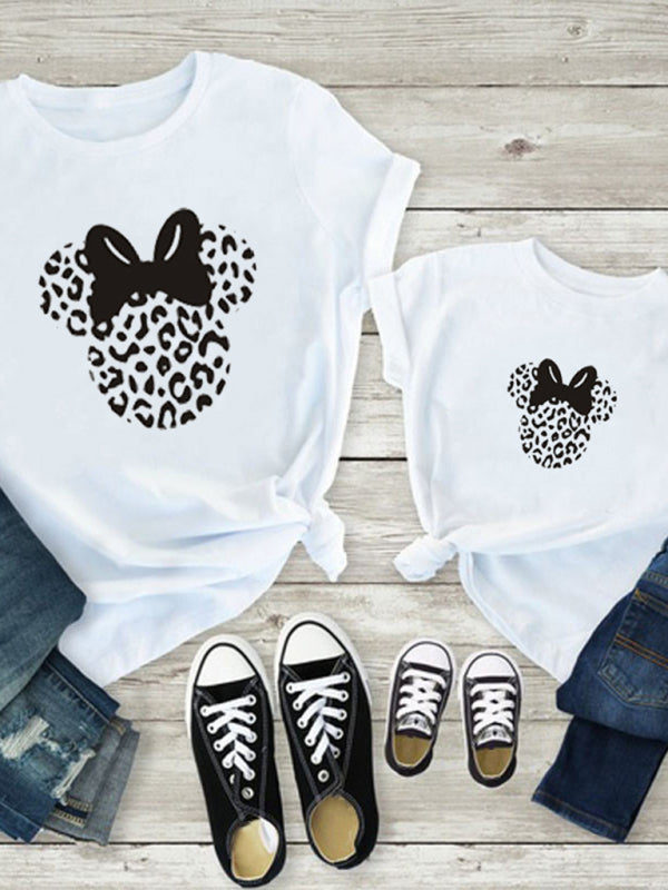 Mini mouse leopard print matching family t-shirt