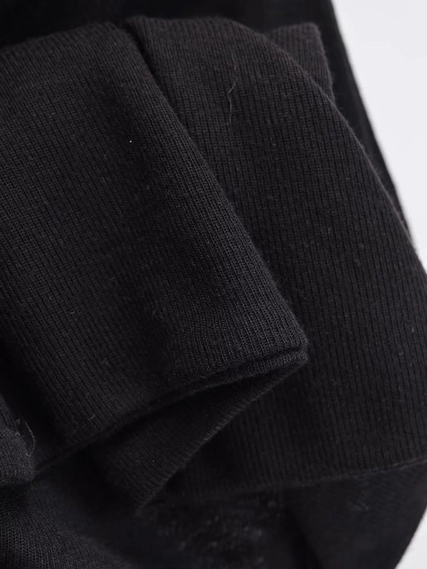Neues Design mit verdrehtem Einlinienkragen, sexy, figurbetontes, einfarbiges T-Shirt für heiße Mädchen 