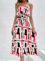 Nouvelle robe à lacets à rayures style resort 