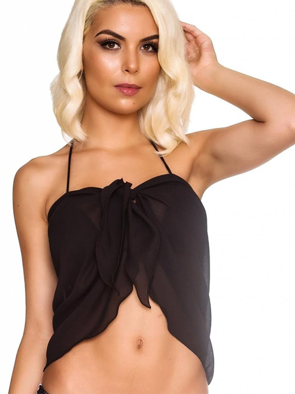 Bikini-Cover-Up-Shirt für Damen, Strandkleid, Wickelkleid, Chiffonrock, Schürze 