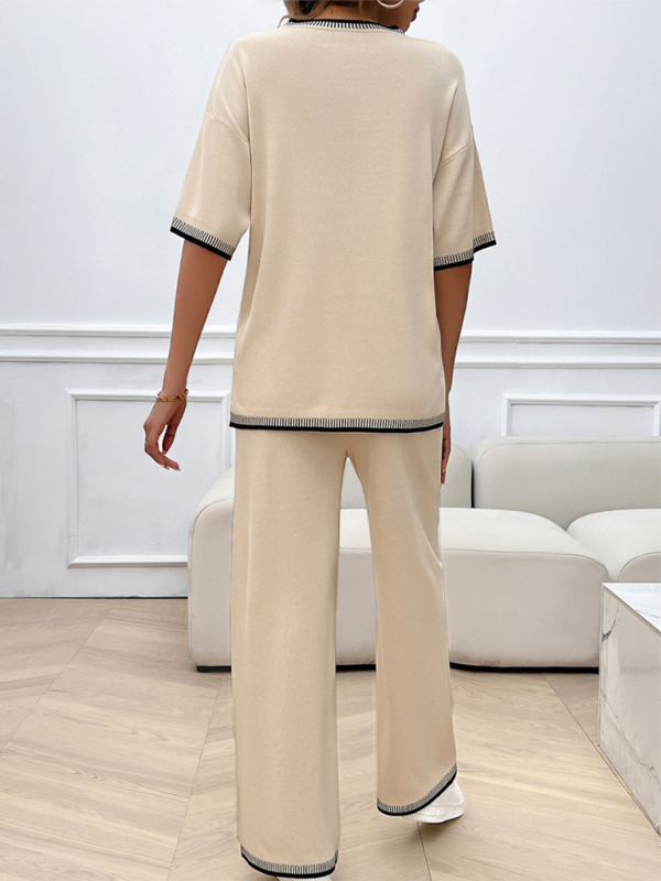 Nouvel ensemble pull et pantalon décontracté printemps-été 