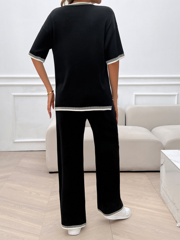 Nouvel ensemble pull et pantalon décontracté printemps-été 