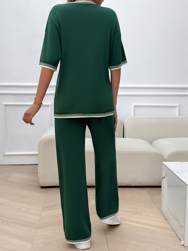 Nouvel ensemble pull et pantalon décontracté printemps-été 