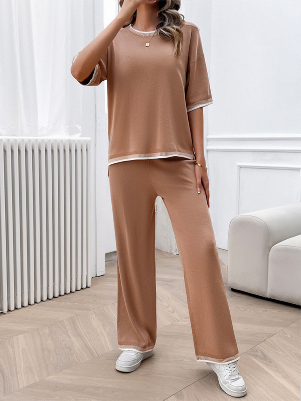 Nouvel ensemble pull et pantalon décontracté printemps-été 