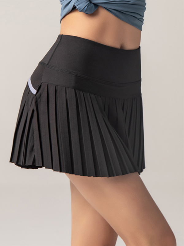 Sonnenschutz-Outdoor-Culottes mit schnelltrocknenden Taschen, Sportshorts, Tennis-Faltenrock 