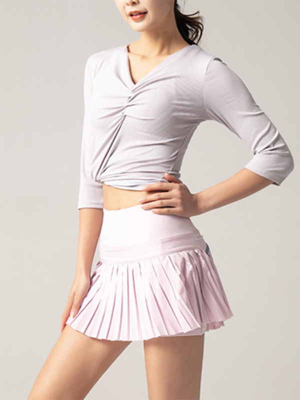 Sonnenschutz-Outdoor-Culottes mit schnelltrocknenden Taschen, Sportshorts, Tennis-Faltenrock 