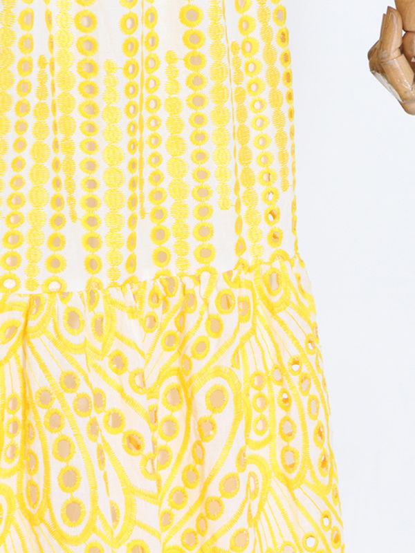 Nouvelle robe longue pour femme à une épaule, brodée d'un motif de feuille de lotus à double épaisseur. 