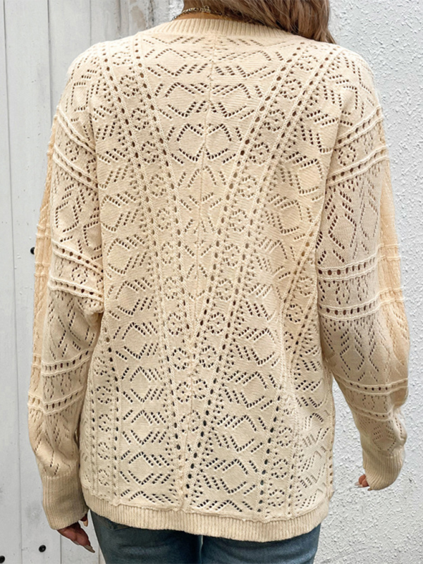 Neue schlichte, dünne, kurze, lässige Strickjacke aus Wolle 