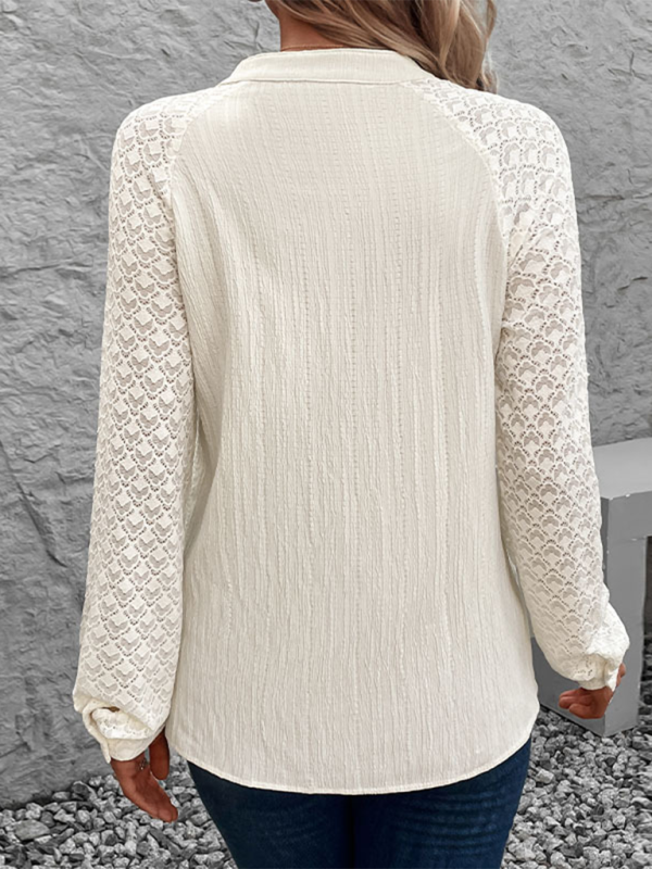 Gilet cardigan transparent à manches longues et col montant pour femme 