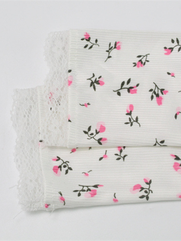 Ensemble deux pièces cardigan et short en dentelle florale décontractée 