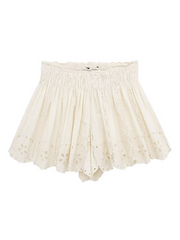 short beige brodé pour femme 