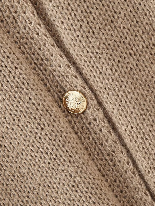 Gilet cardigan à boutons métalliques pour femme 