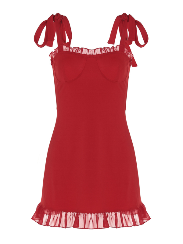 Neues, sexy, tief ausgeschnittenes One-Shoulder-Kleid mit schmaler Taille und Neckholder. 