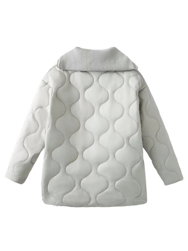 Relaxed fit lapel cotton jacket