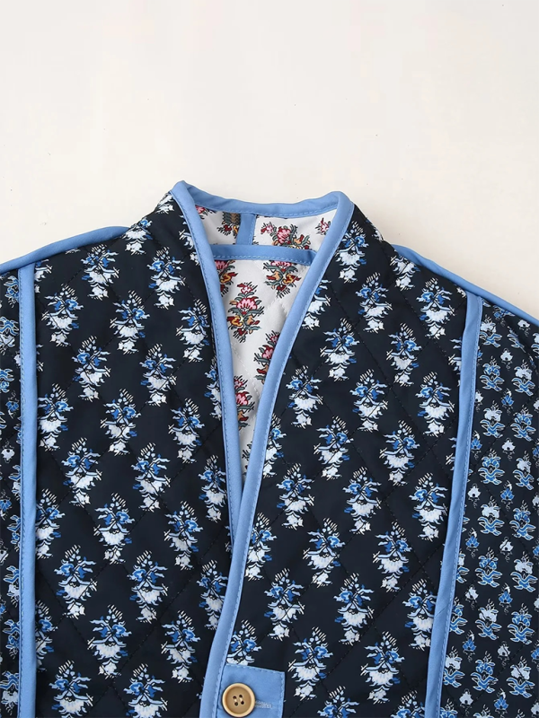 Reversible printed cotton jacket