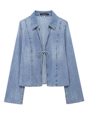 Jeanshemd mit Schleife 