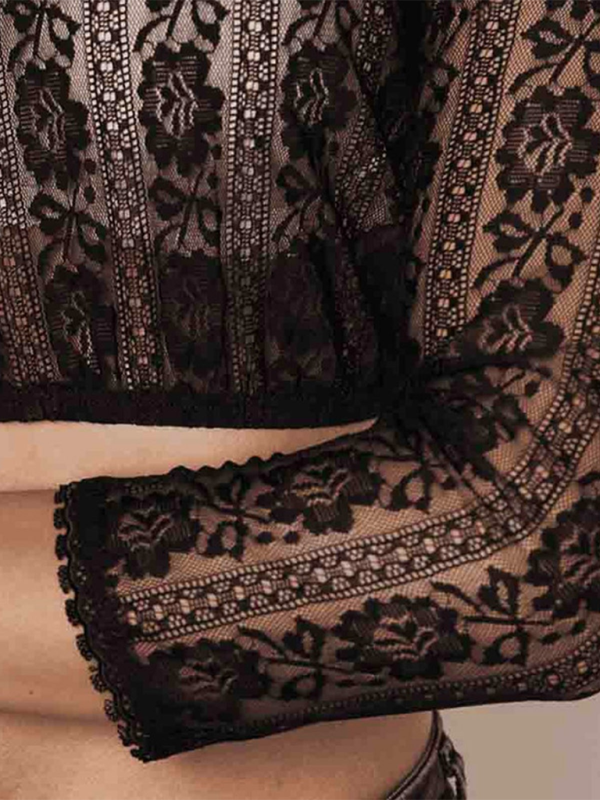 Elegantes, klassisches Damen-Hemd mit Spitzenbesatz für Halloween und Bierfeste 