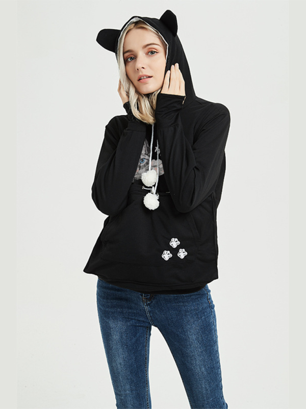 Neu eingetroffen: Kapuzenpullover mit großer Tasche, lässiger Sternen-Look 