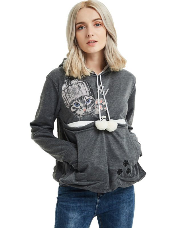 Neu eingetroffen: Kapuzenpullover mit großer Tasche, lässiger Sternen-Look 