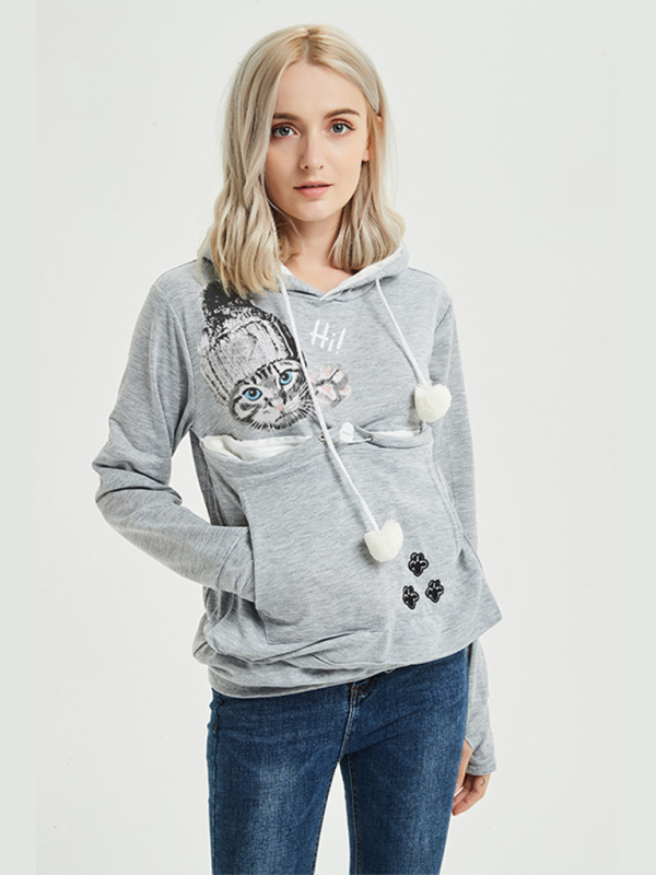 Neu eingetroffen: Kapuzenpullover mit großer Tasche, lässiger Sternen-Look 