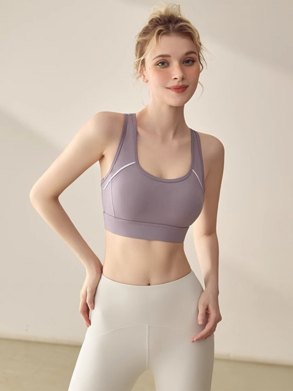 Lauf-Fitnessweste, stoßdämpfender Push-up-Sport-BH 