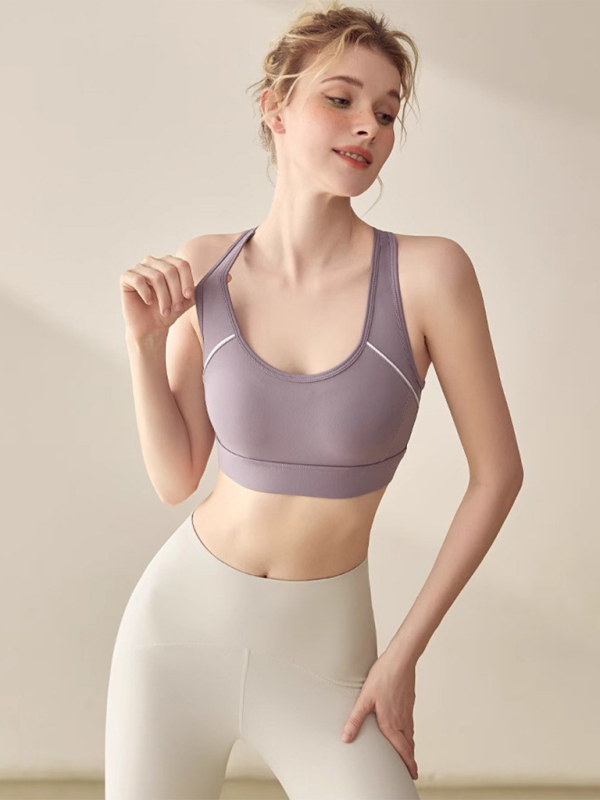 Lauf-Fitnessweste, stoßdämpfender Push-up-Sport-BH 
