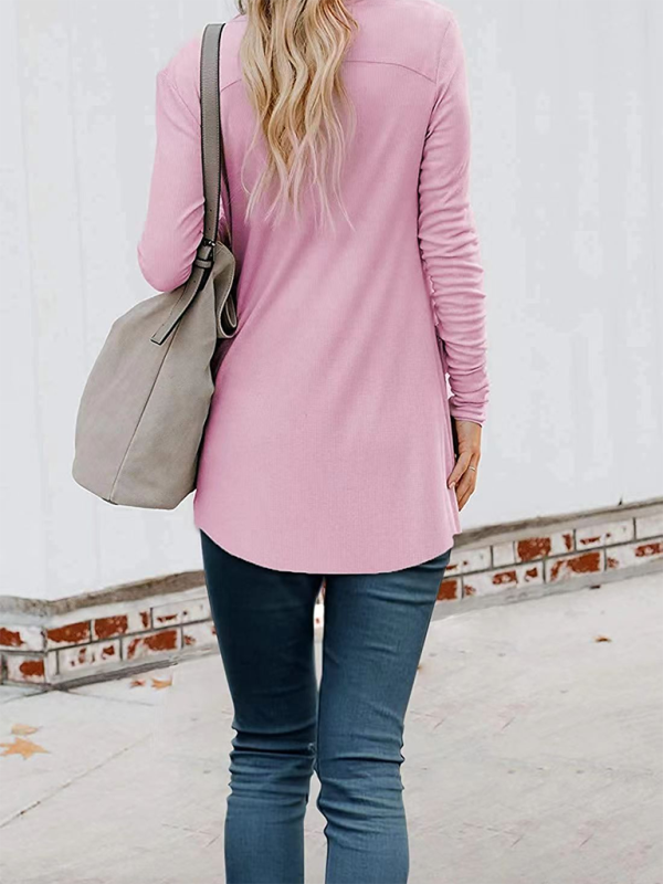Gilet cardigan à manches longues en maille ample boutonnée pour femme 