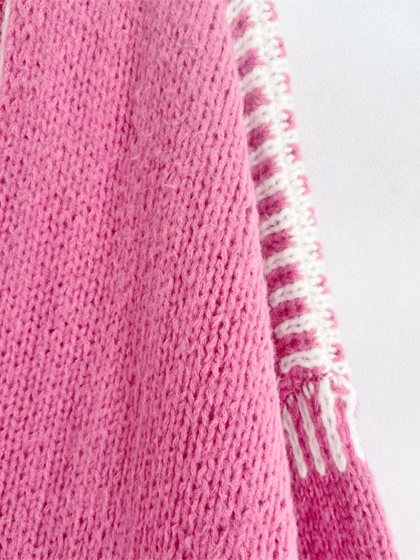 Gilet en maille unie, cardigan ample 
