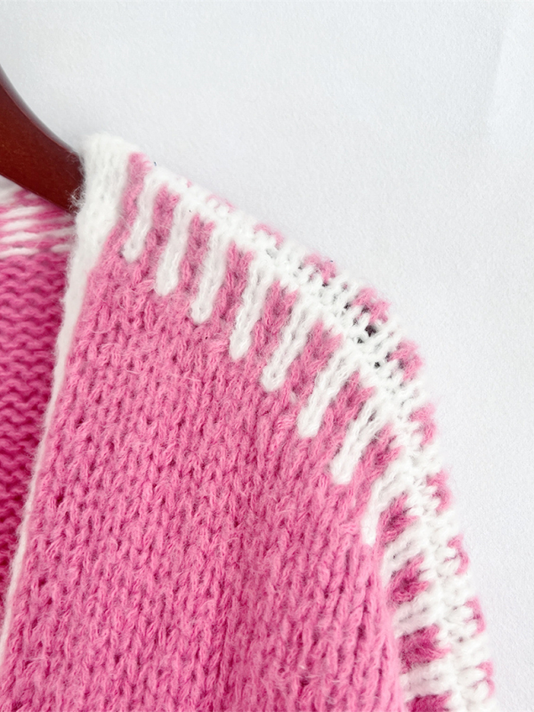 Gilet en maille unie, cardigan ample 