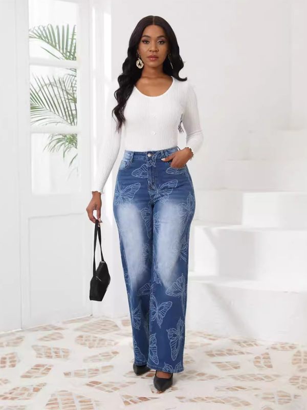 Vintage-Jeans mit lockerem, geradem Bein 