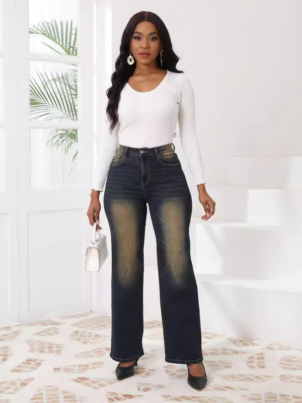 Vintage-Jeans mit lockerem, geradem Bein 