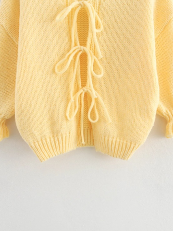 Yellow Knit Sweater Vest – lifestyle view
