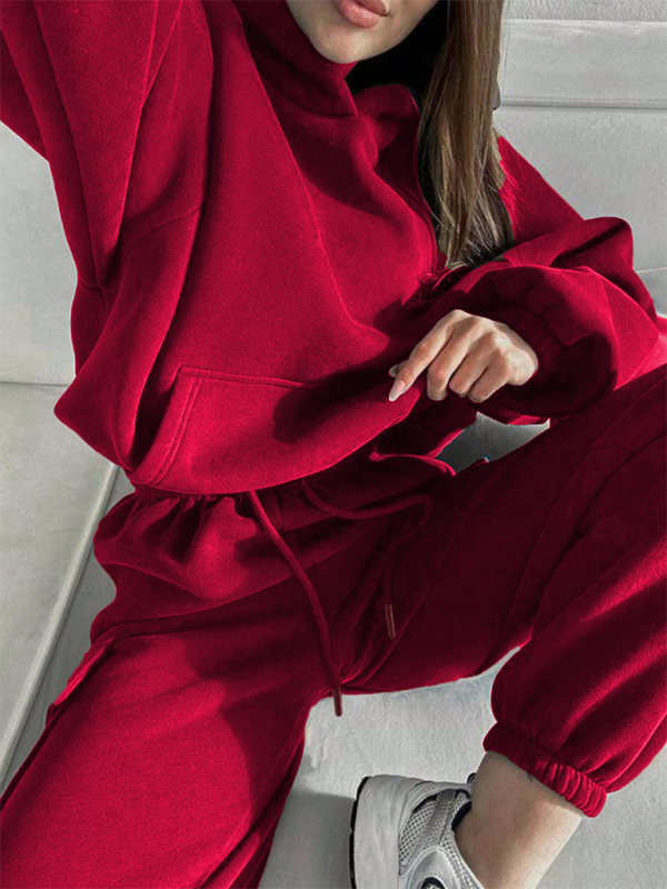 Ladies new fashion sports casual sweater set – front view